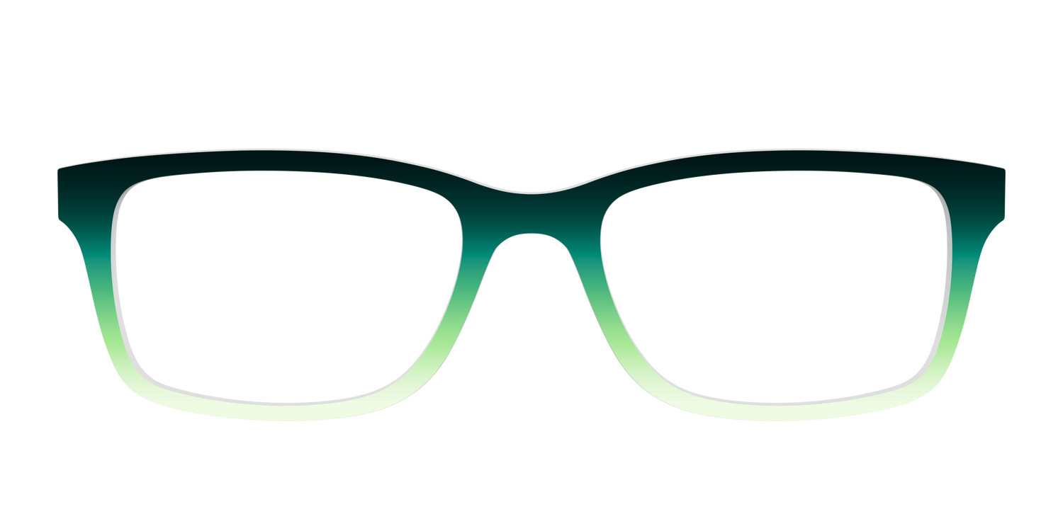 The Jade to Chartreuse Gradient - Front Top Image - Pair Eyewear