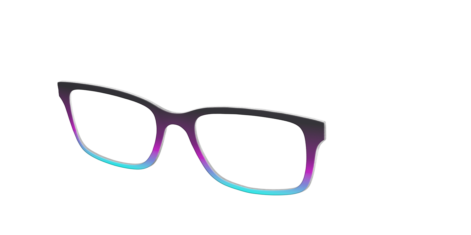 The Licorice to Seafoam Gradient - Angle Top Image - Pair Eyewear