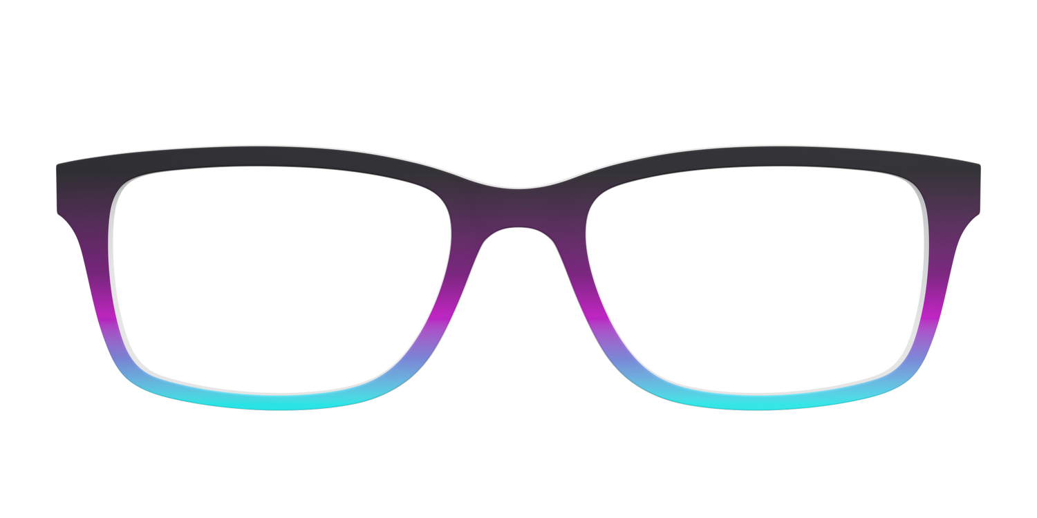 The Licorice to Seafoam Gradient - Front Top Image - Pair Eyewear