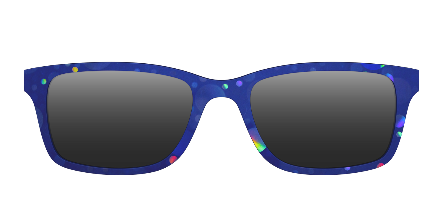 The Polarized Navy Holographic Bubbles Sun Top - Front Top Image - Pair Eyewear