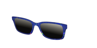 The Polarized Navy Holographic Bubbles Sun Top - Angle Top Thumbnail - Pair Eyewear