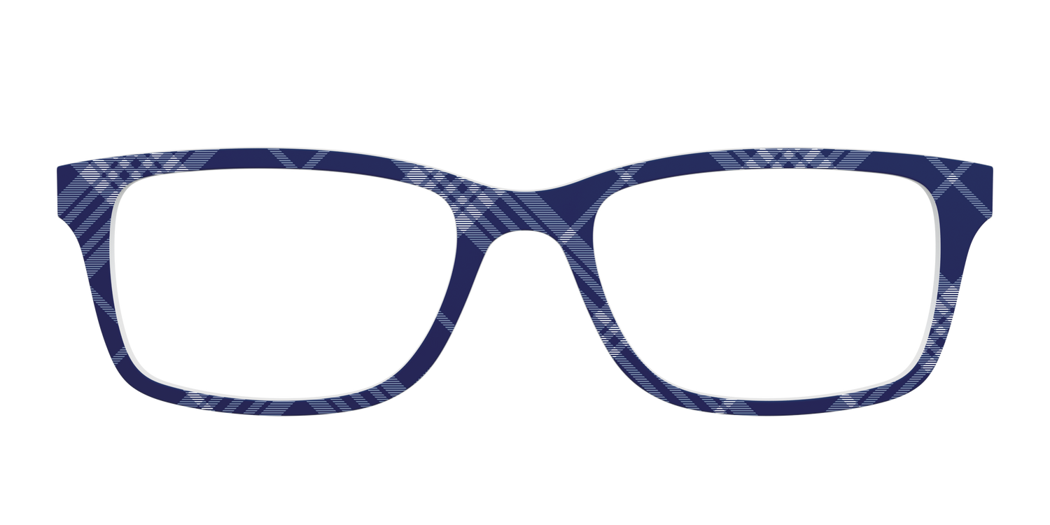 The Navy Twill Plaid - Front Top Image - Pair Eyewear