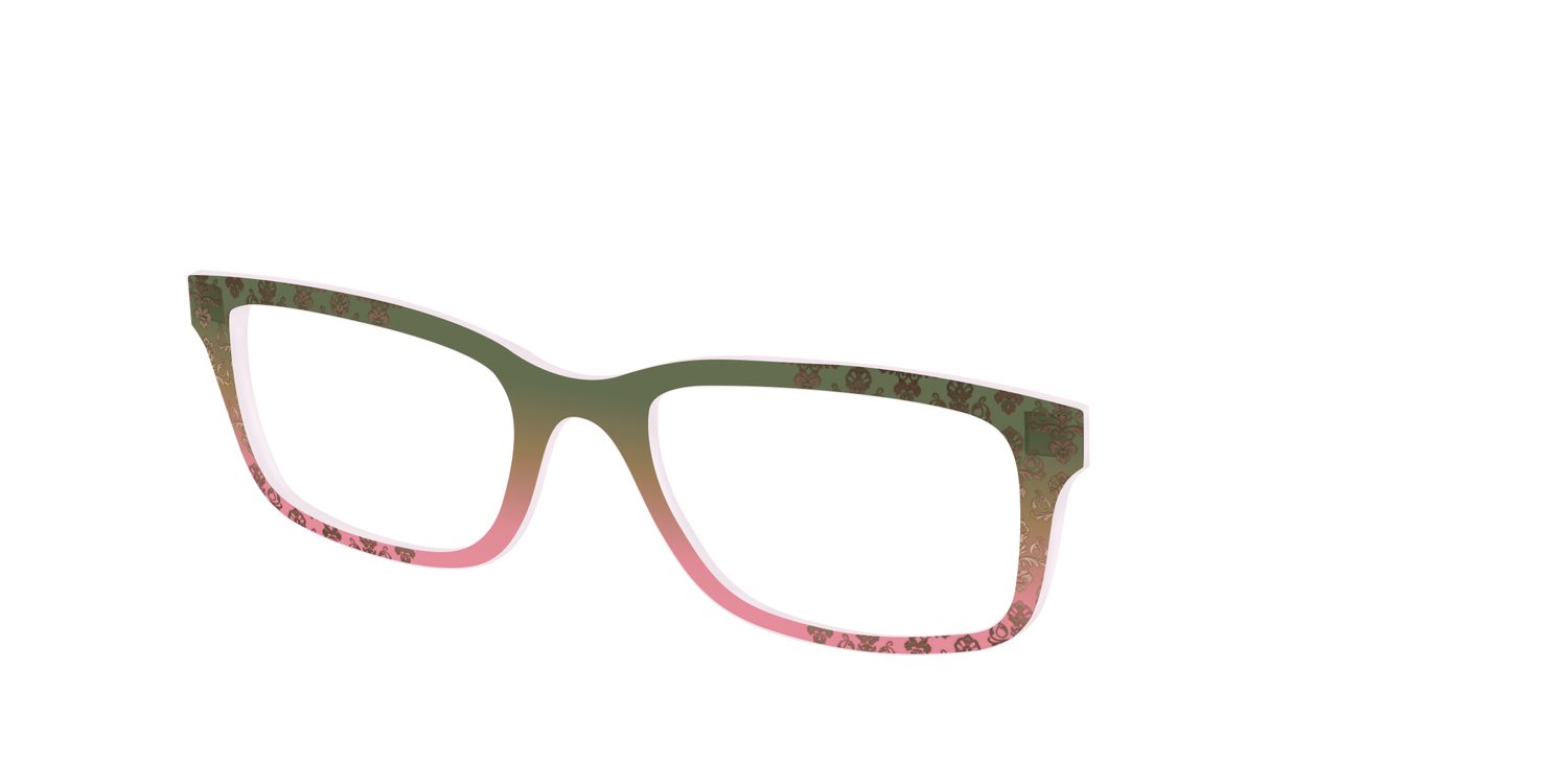 The Olive to Rose Trellis with Champagne Foil - Angle Top Image - Pair Eyewear