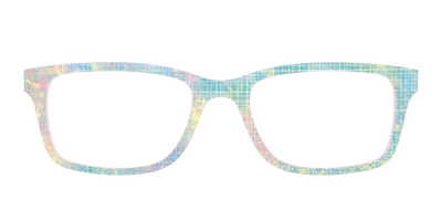 The Pastel Gradient with Holographic Hatching - Front Top Thumbnail - Pair Eyewear