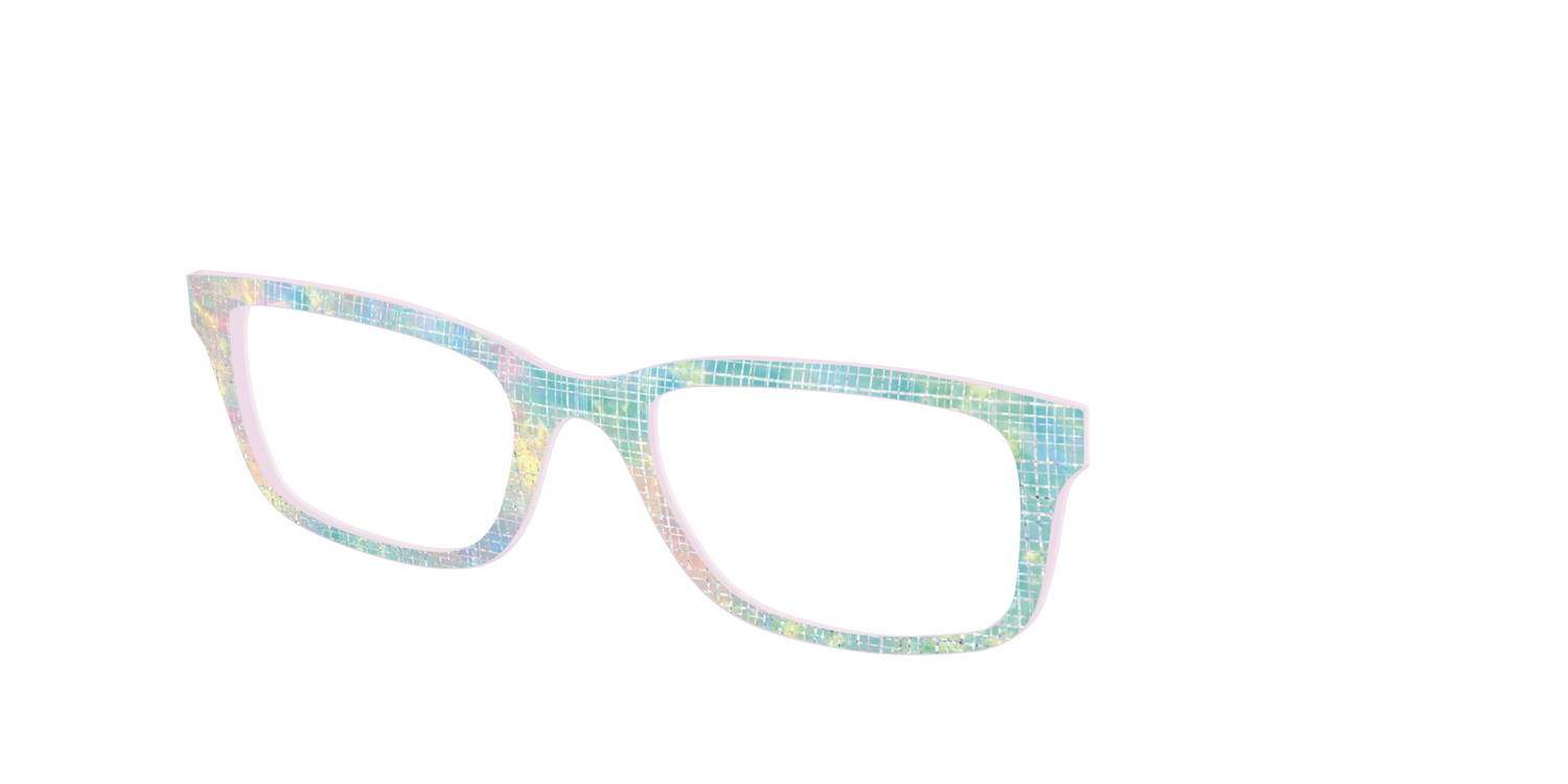 The Pastel Gradient with Holographic Hatching - Angle Top Image - Pair Eyewear