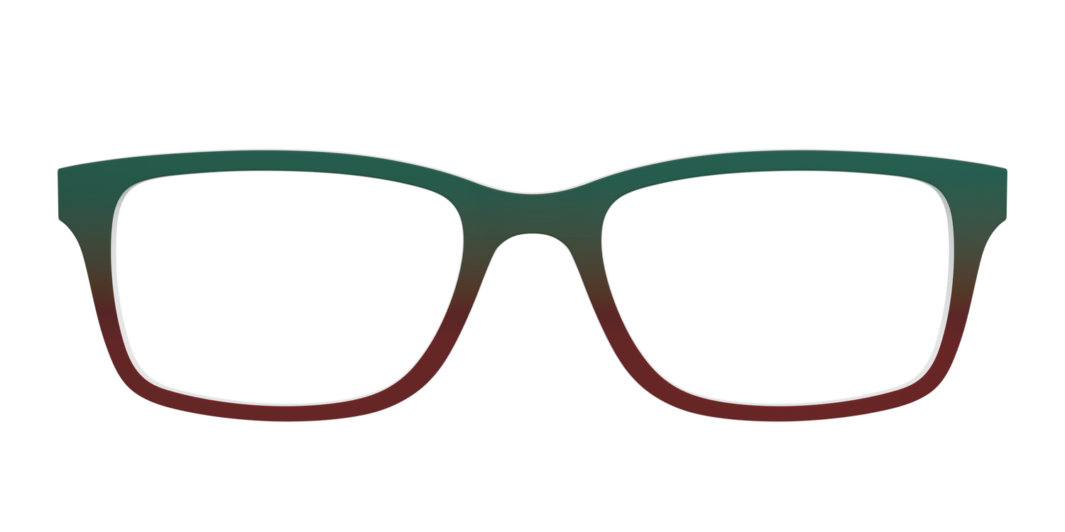 The Pine to Garnet Gradient - Front Top Image - Pair Eyewear
