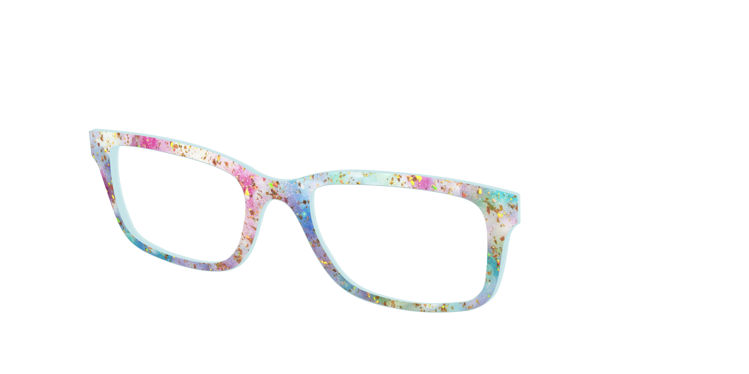 The Pixie Bokeh with Gold Flakes - Angle Top Image - Pair Eyewear