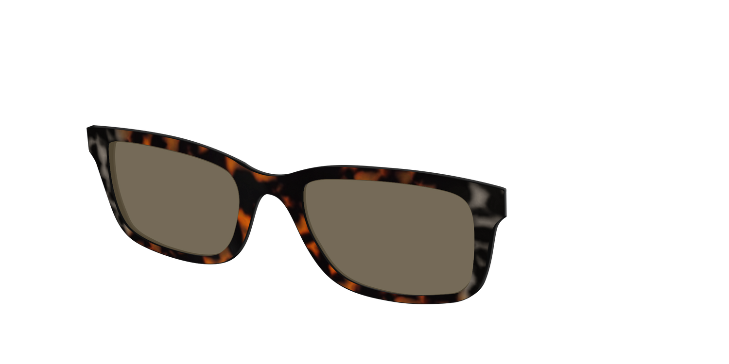 The Polarized Gray & Amber Tortoise Sun Top - Angle Top Image - Pair Eyewear
