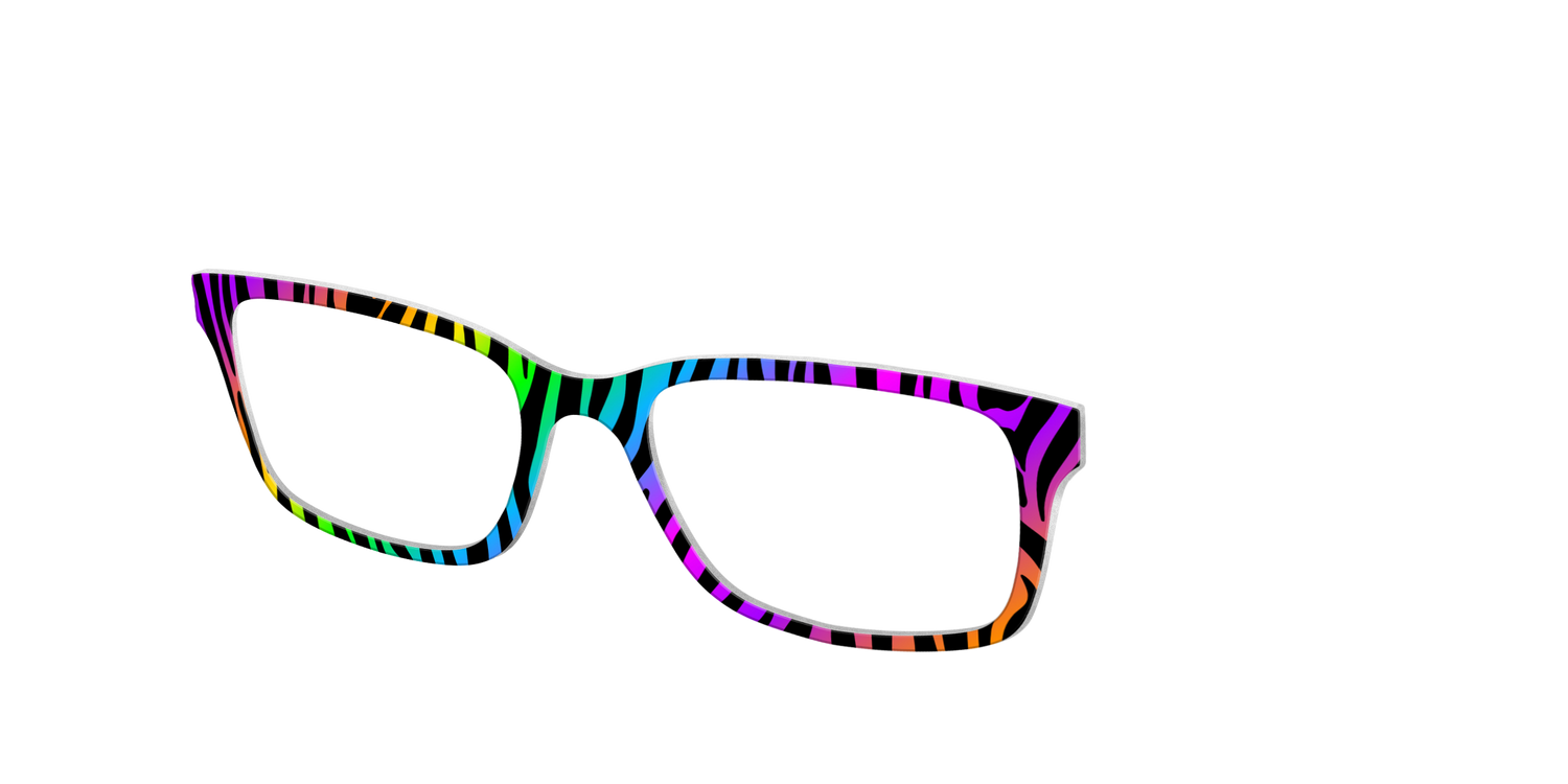 The Prismatic Zebra - Angle Top Image - Pair Eyewear