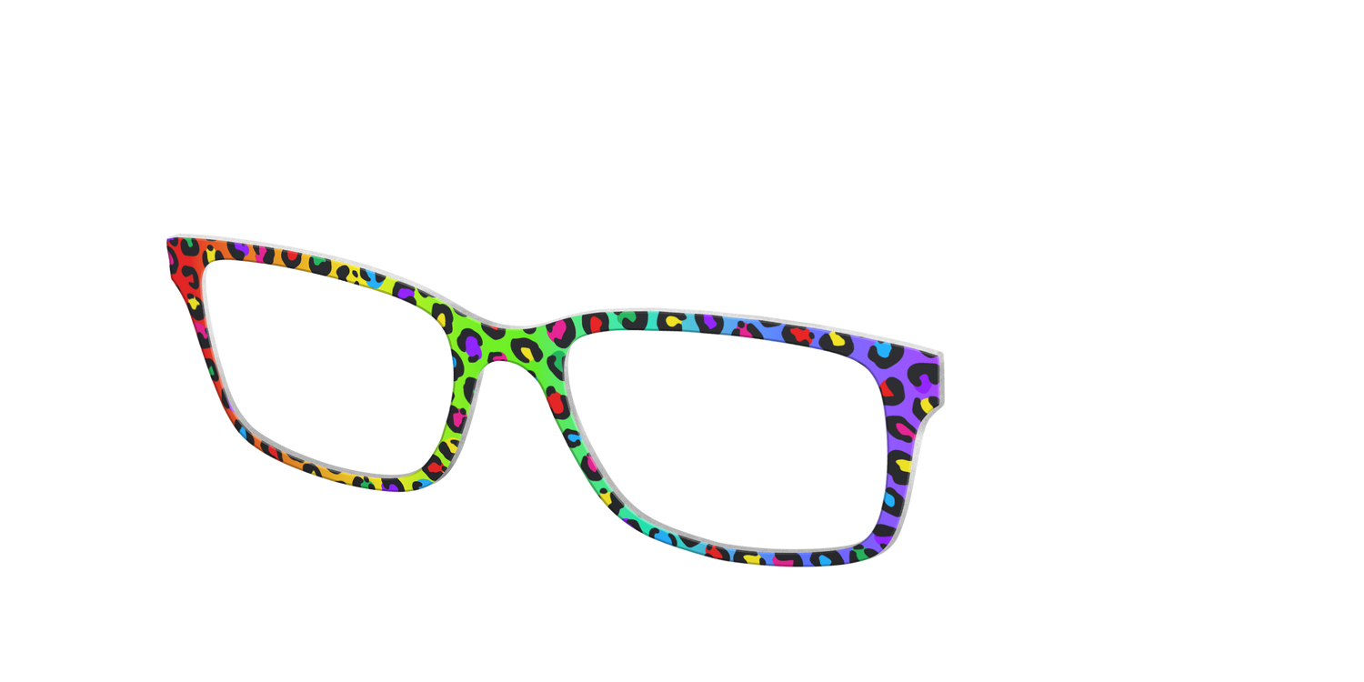 The Rainbow Cheetah - Angle Top Image - Pair Eyewear