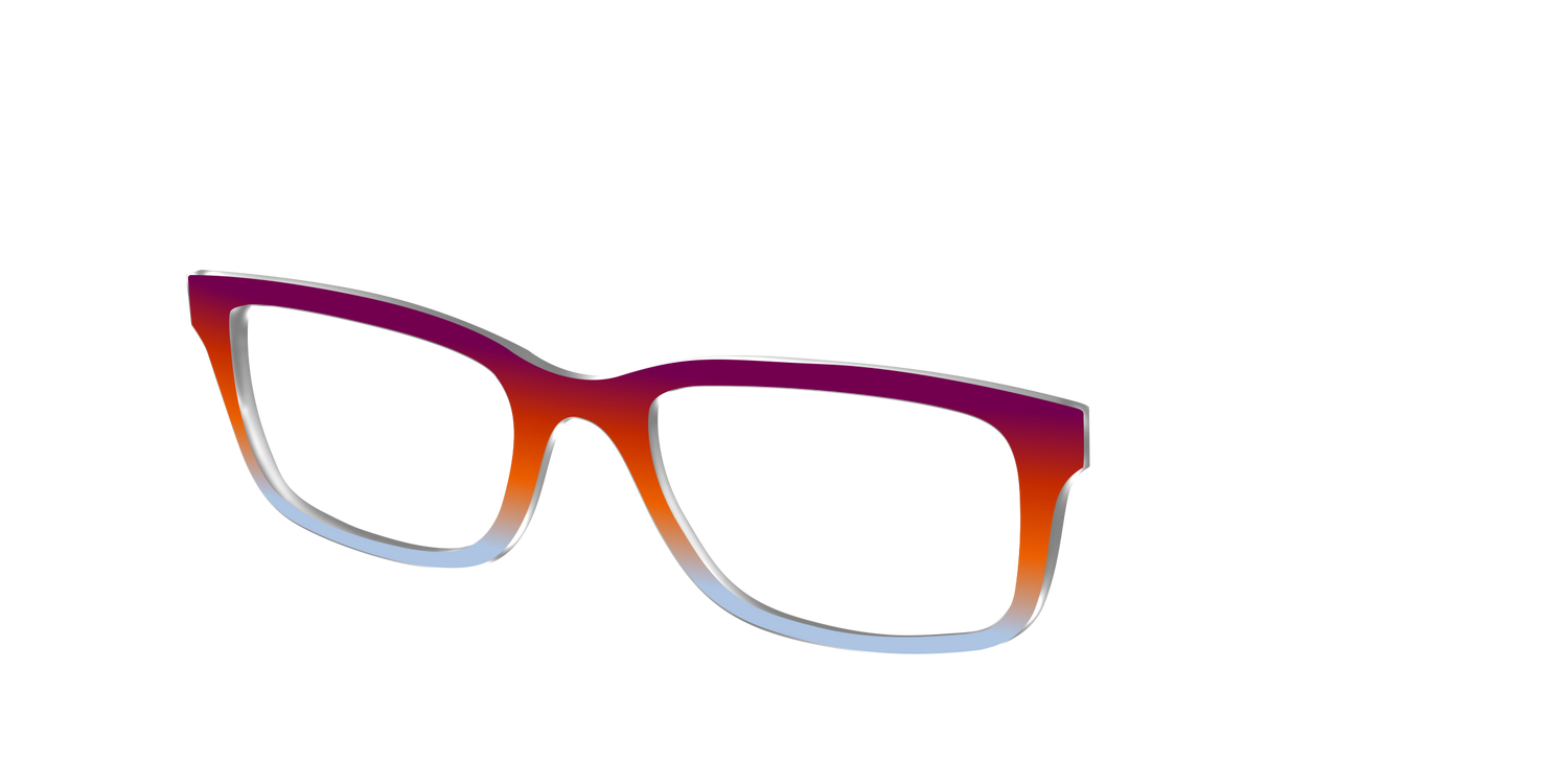 The Raspberry to Periwinkle Gradient - Angle Top Image - Pair Eyewear