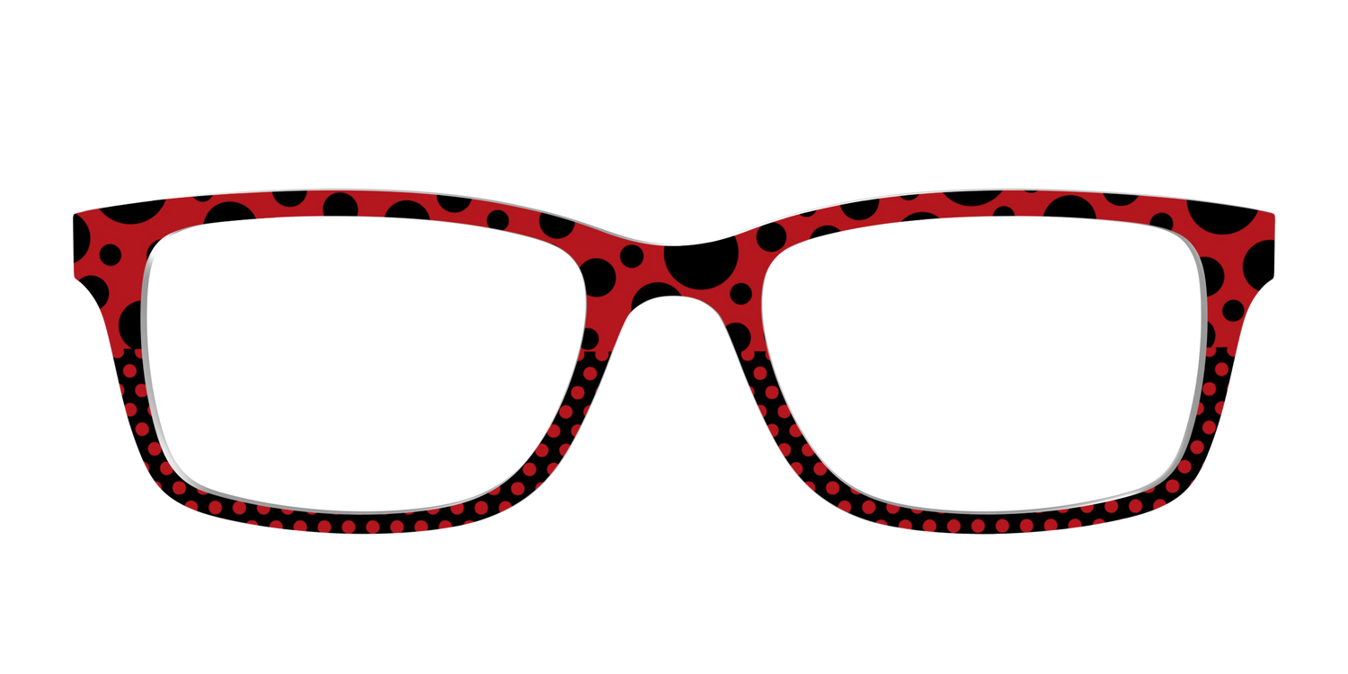 The Red Spotted Split - Front Top Image - Pair Eyewear