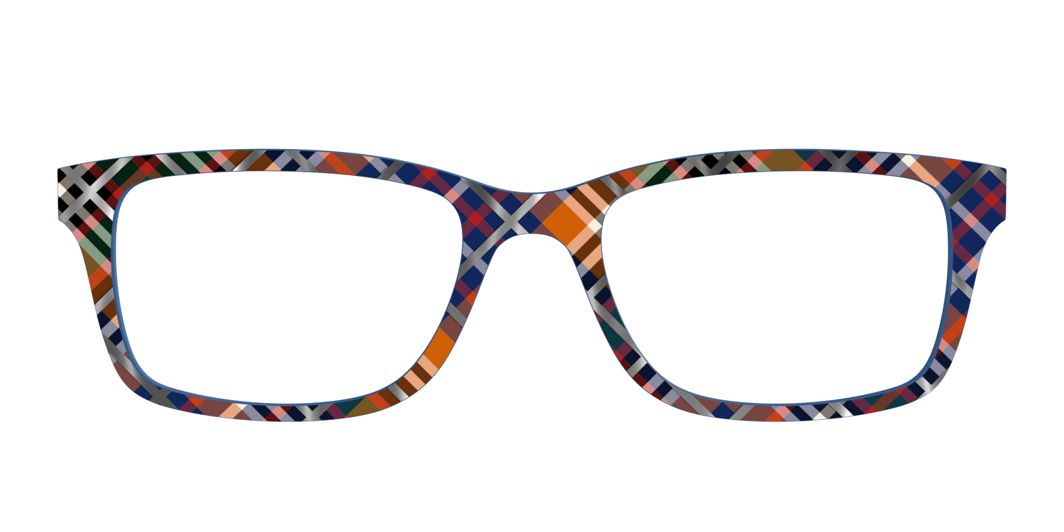 The Scholastic Plaid with Foil - Front Top Image - Pair Eyewear