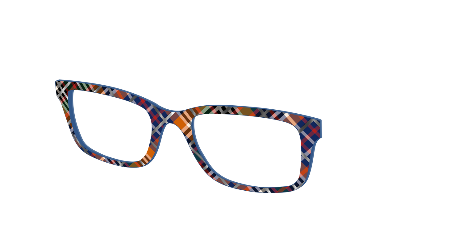 The Scholastic Plaid with Foil - Angle Top Image - Pair Eyewear