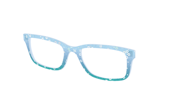 The Sky Blue Crystal with Daisy Glitter - Angle Top Thumbnail - Pair Eyewear