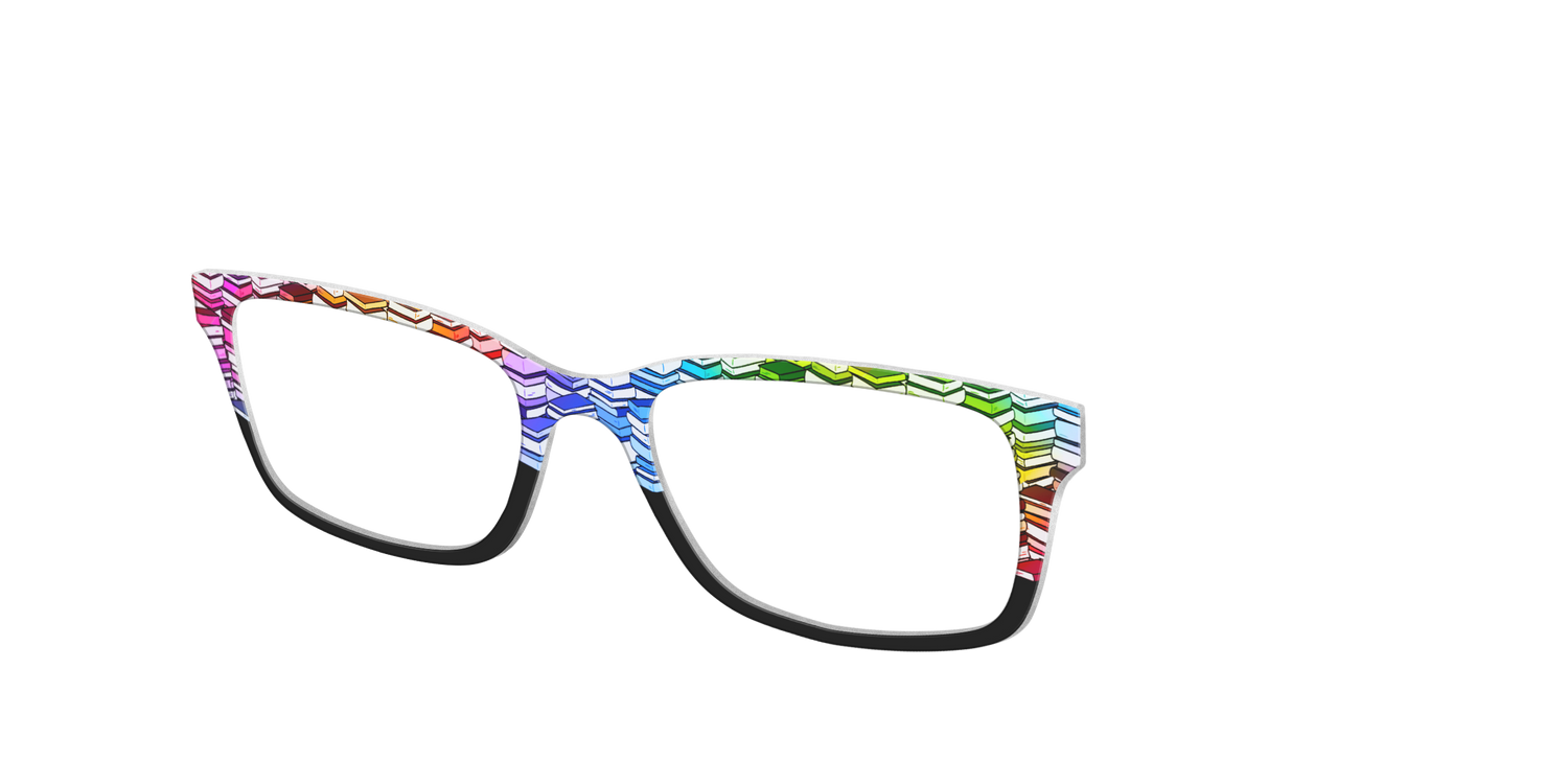 The Rainbow Stacks Split - Angle Top Image - Pair Eyewear