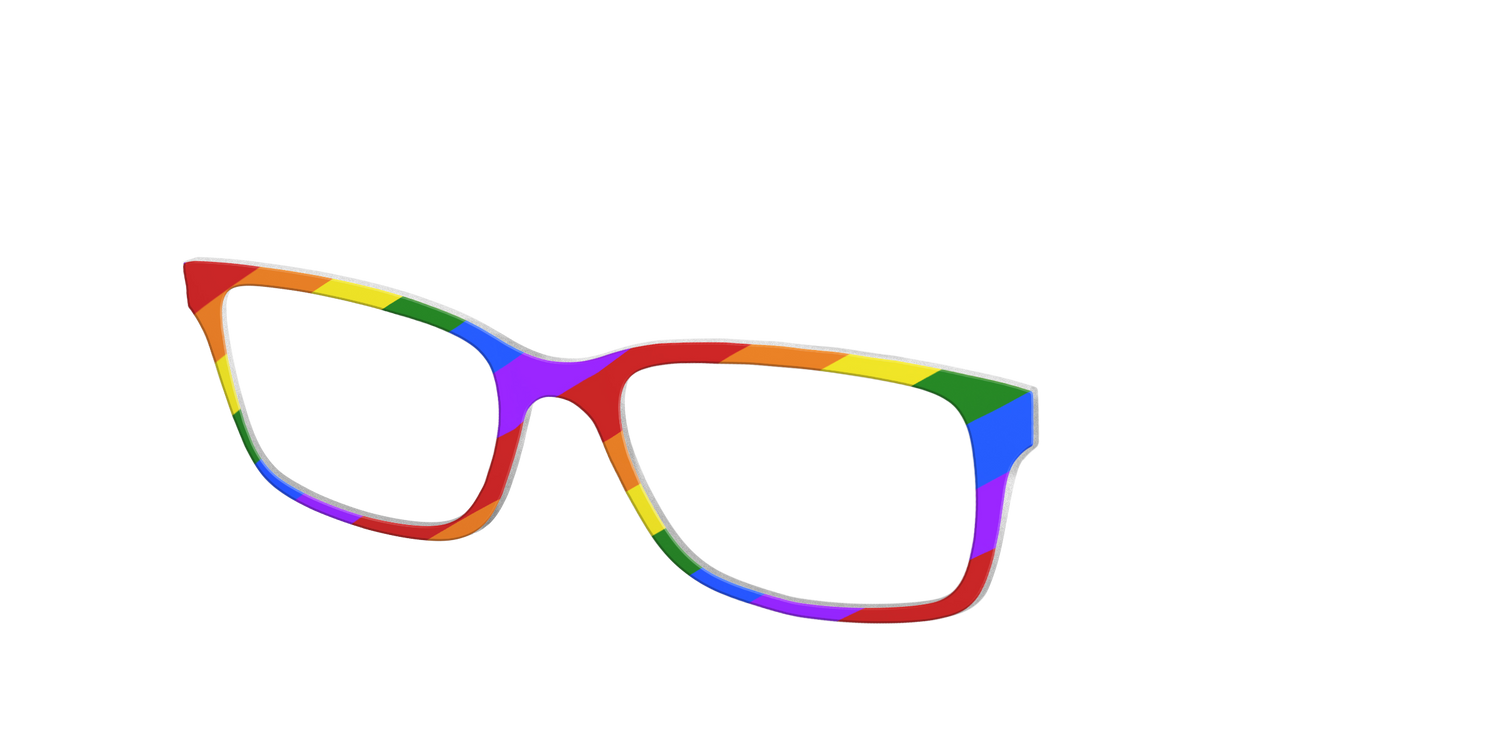 The Traditional Pride Flag - Angle Top Image - Pair Eyewear