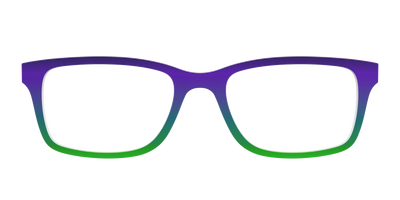 The Ultra Violet to Bright Green Gradient - Front Top Thumbnail - Pair Eyewear