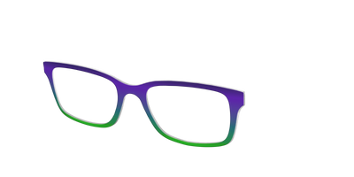 The Ultra Violet to Bright Green Gradient - Angle Top Thumbnail - Pair Eyewear