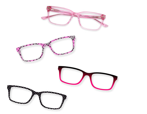 The Otero - Pink Glitter Clear - Pair Eyewear