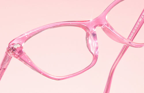The Twain - Pink Glitter Clear - Secondary Image - Pair Eyewear
