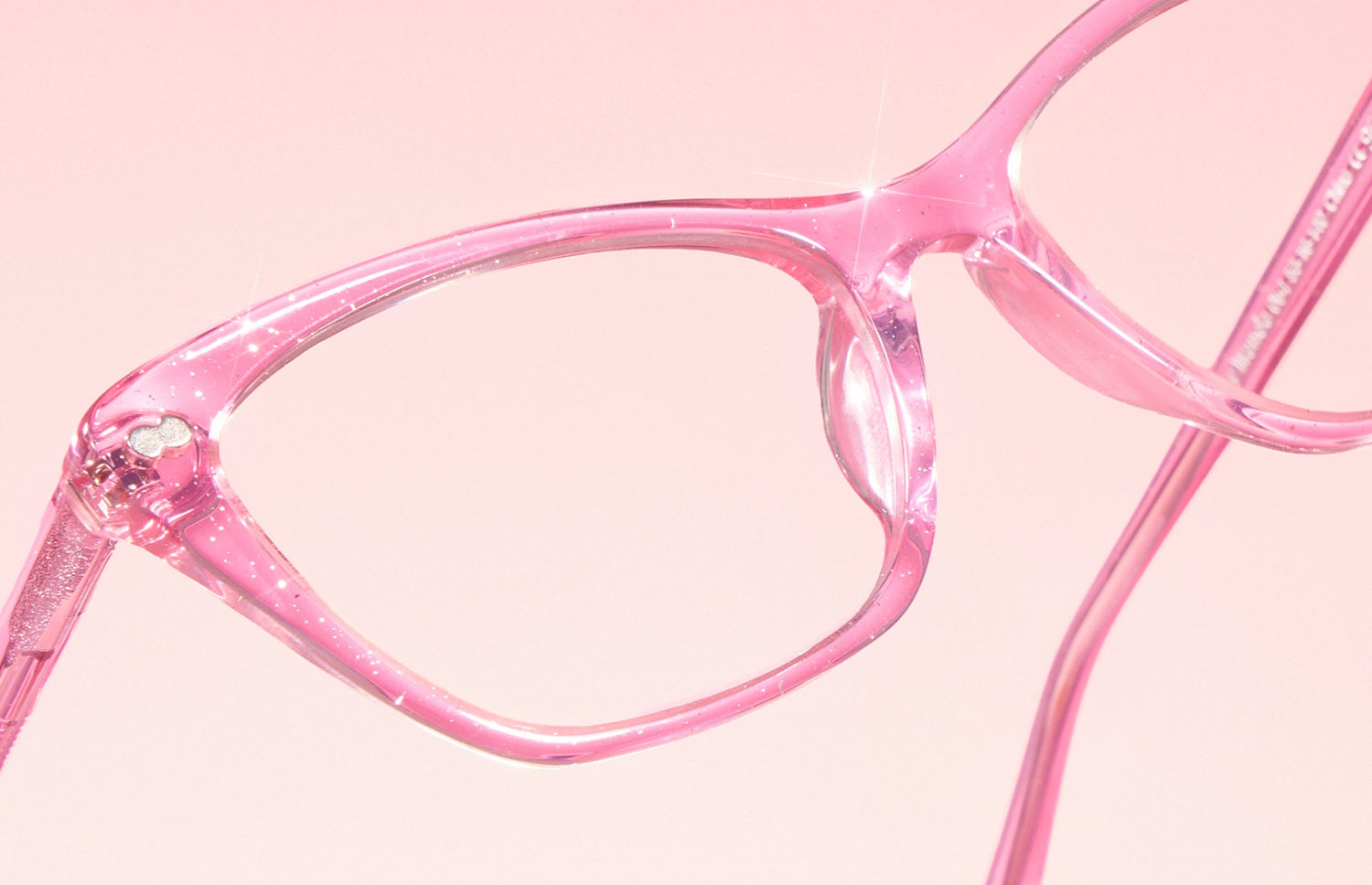 The Otis - Pink Glitter Clear - Carousel2 - Pair Eyewear