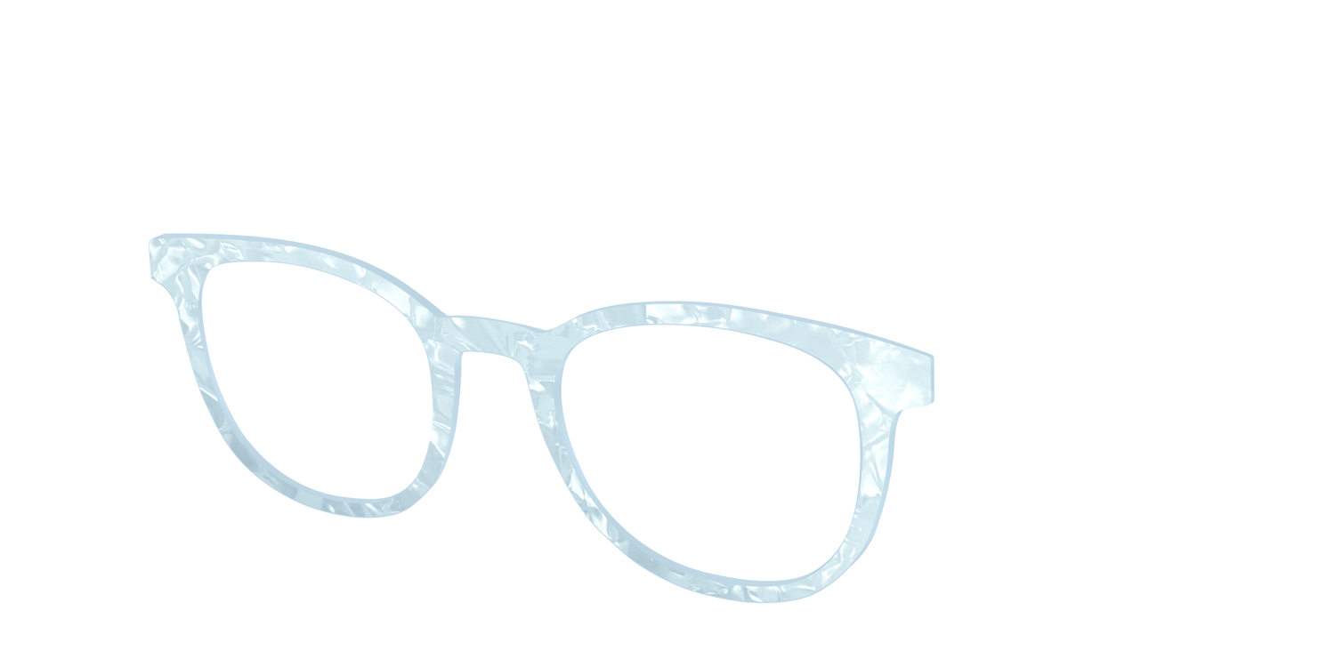 The Aquamarine Pearl Marble - Angle Top Image - Pair Eyewear