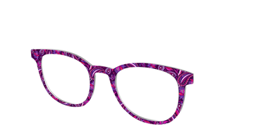 The Aubergine Paisley - Angle Top Thumbnail - Pair Eyewear