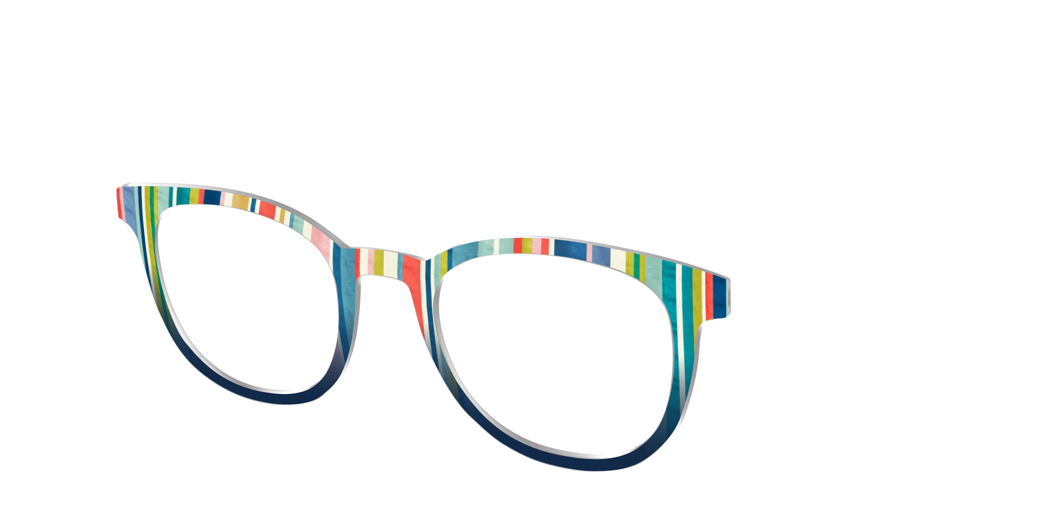 The Beach Bum Stripes - Angle Top Image - Pair Eyewear