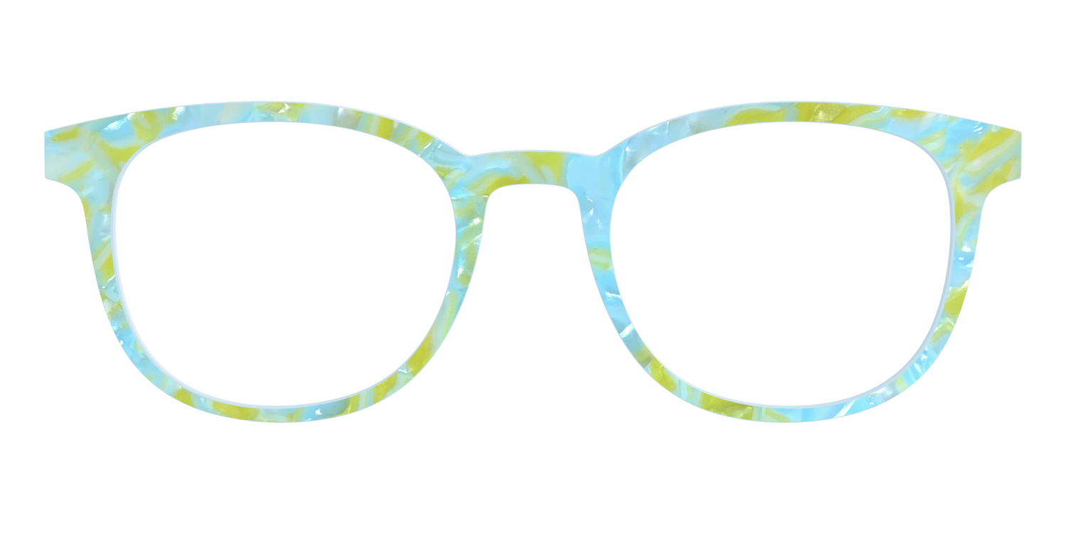 The Blue Lemonade Pearl Marble - Front Top Image - Pair Eyewear