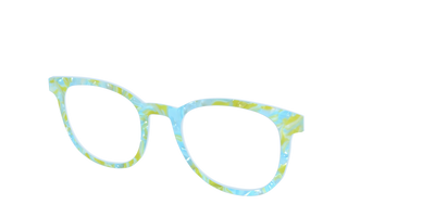 The Blue Lemonade Pearl Marble - Angle Top Thumbnail - Pair Eyewear