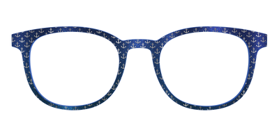 The Blue Shimmer with Silver Foil Anchors - Front Top Thumbnail - Pair Eyewear