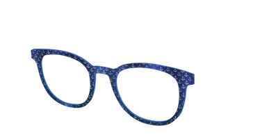 The Blue Shimmer with Silver Foil Anchors - Angle Top Thumbnail - Pair Eyewear