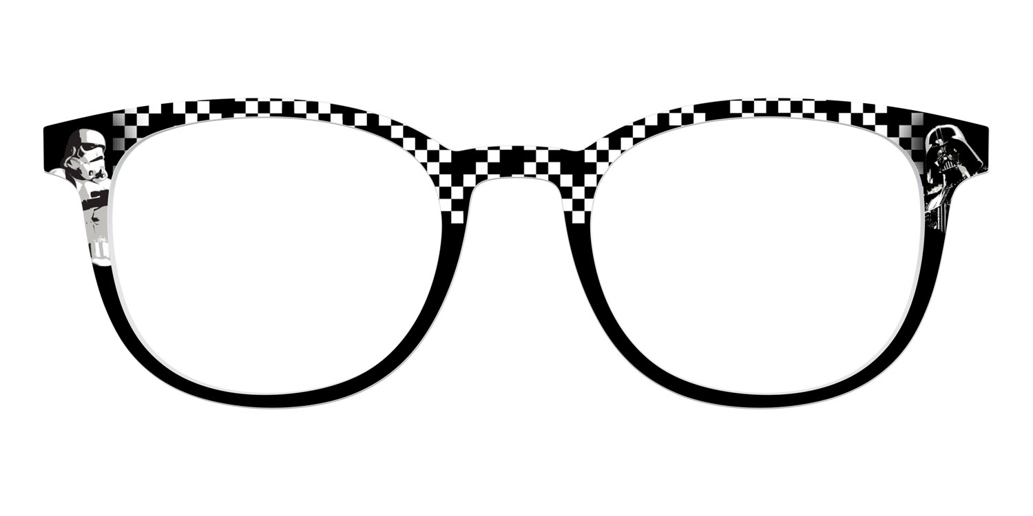 Dark Side Checker Split - Front Top Image - Pair Eyewear