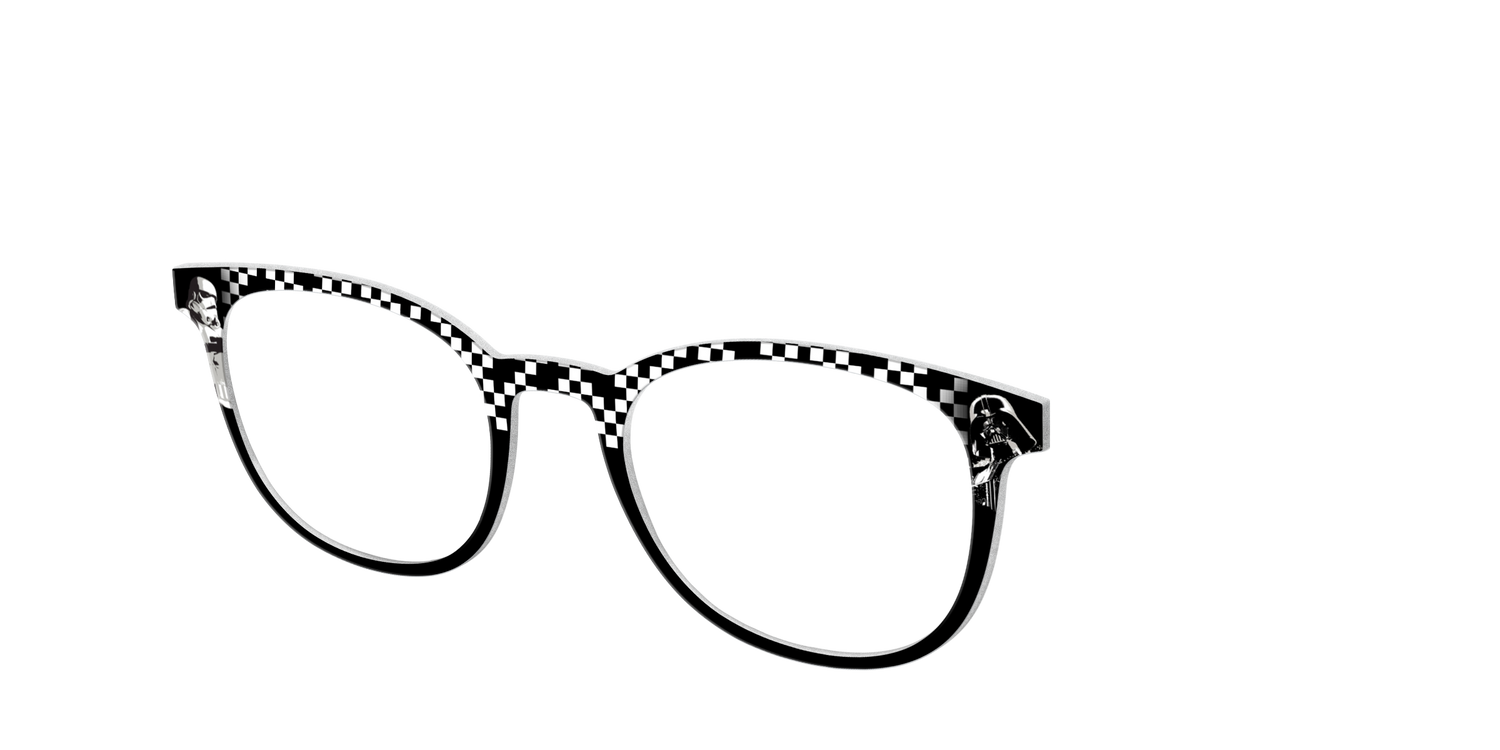 Dark Side Checker Split - Angle Top Image - Pair Eyewear