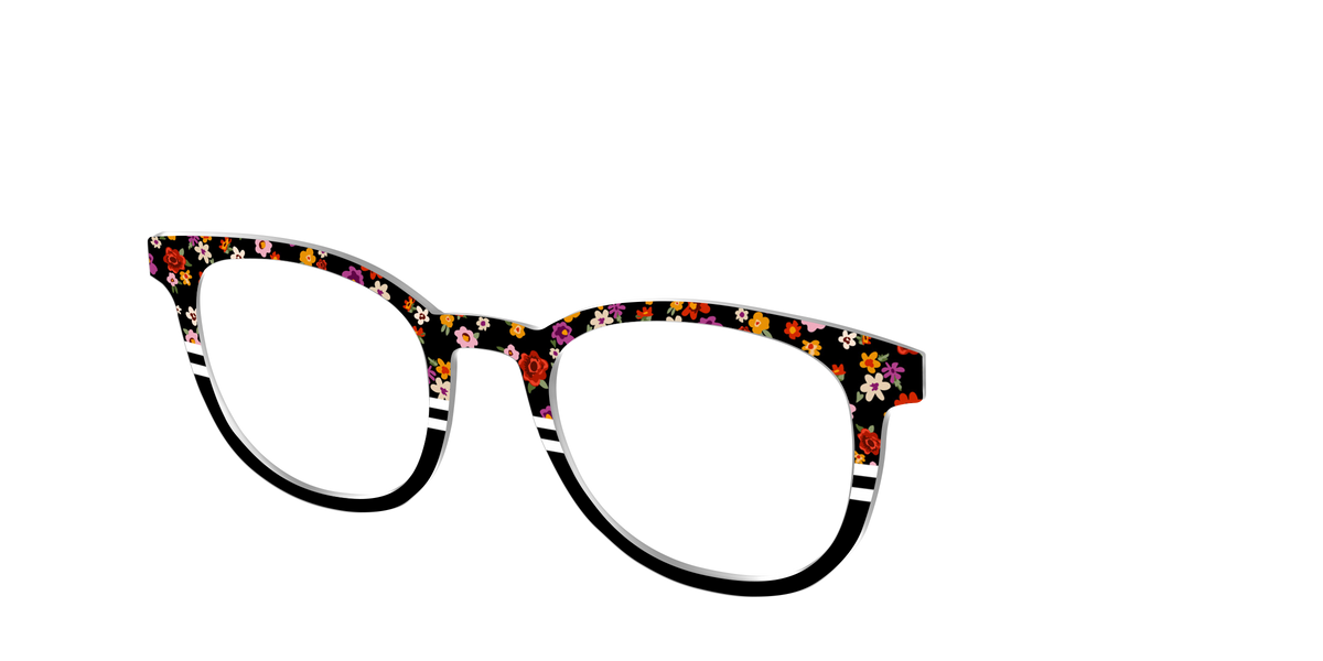 The Ditsy Stripe Split - Angle Top Image - Pair Eyewear