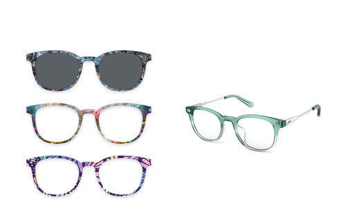 The Reese - Teal Pearlized Gradient Acetate Silver Metal - Pair Eyewear