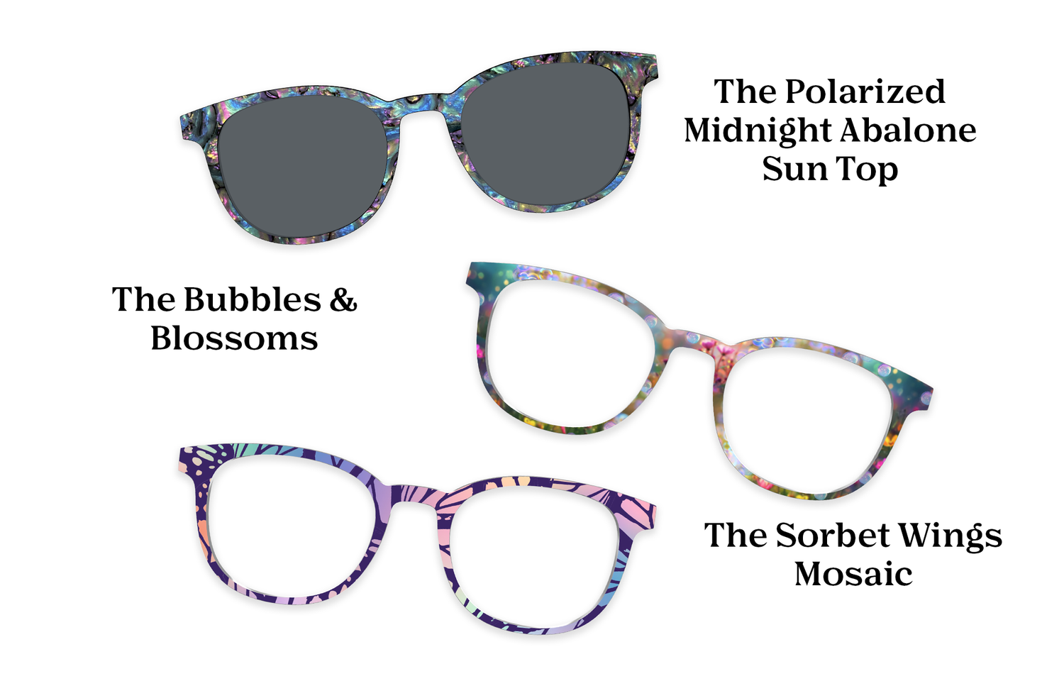 The Reese - Teal Pearlized Gradient Acetate Silver Metal - Pairing Set - Pair Eyewear