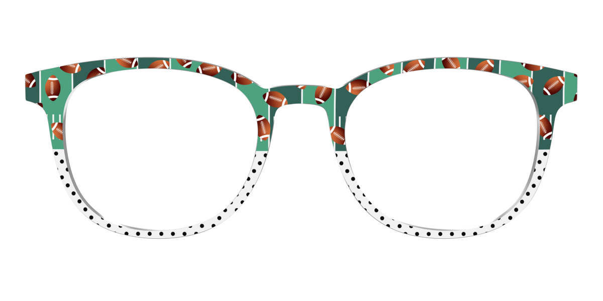 The Fifty Yard Line Polka Dot Split - Front Top Image - Pair Eyewear
