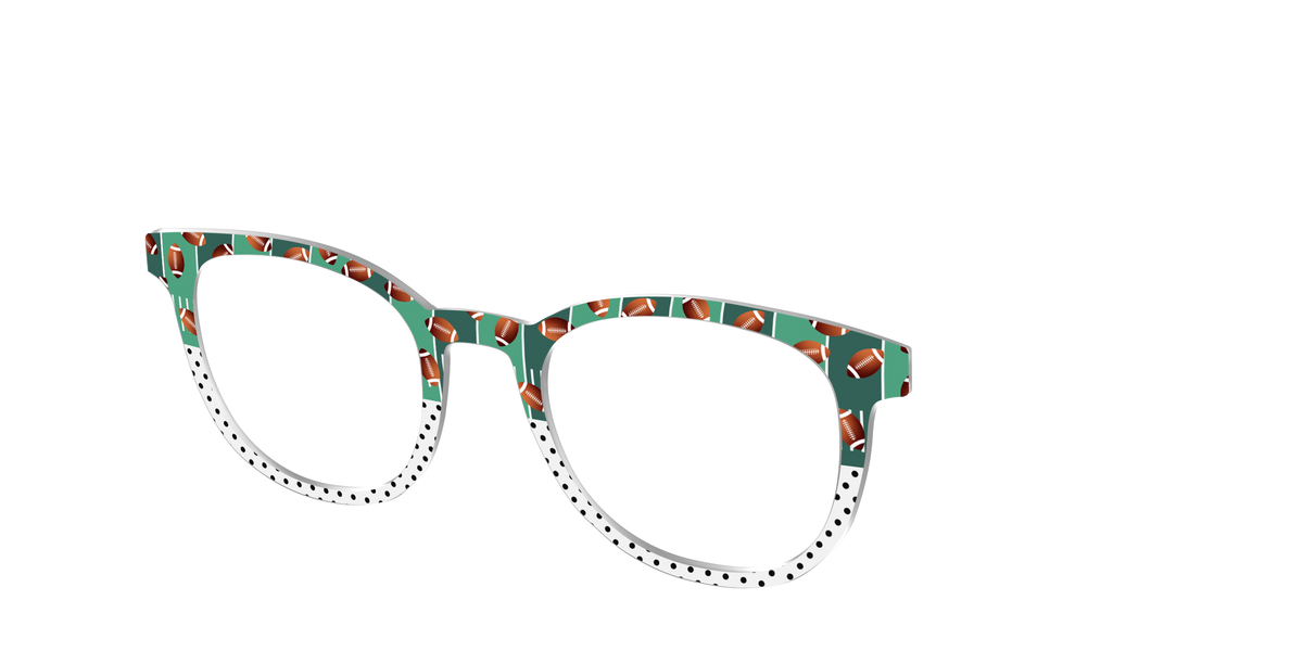 The Fifty Yard Line Polka Dot Split - Angle Top Image - Pair Eyewear