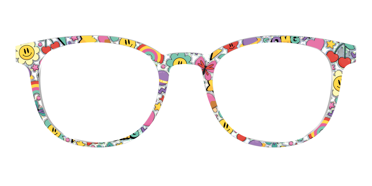 The Funky Foil Stickers - Front Top Image - Pair Eyewear