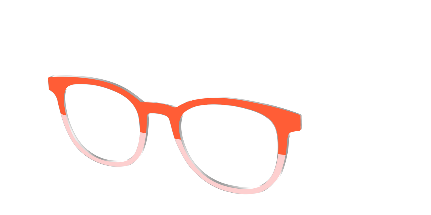 The Jasper & Venetian Pink Split - Angle Top Image - Pair Eyewear