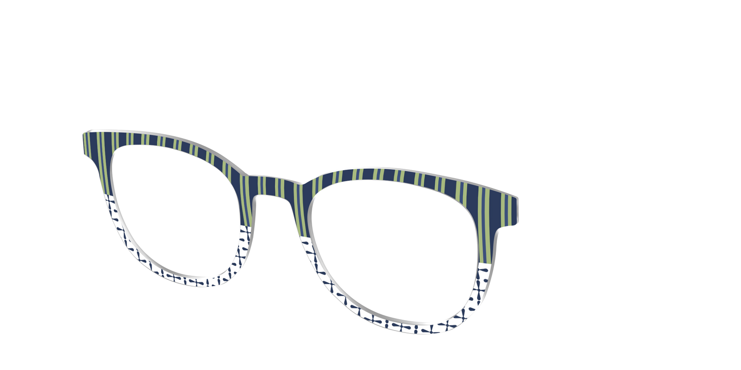 The Kayak Stripes - Angle Top Image - Pair Eyewear