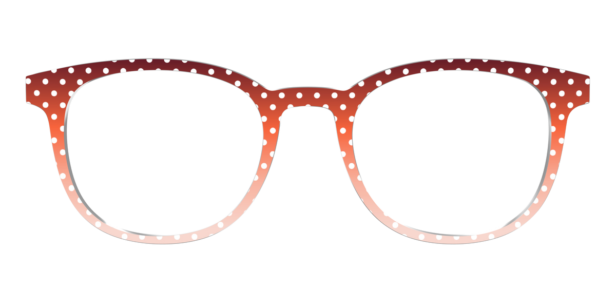 The Maroon to Blush Gradient Polka Dot - Front Top Image - Pair Eyewear