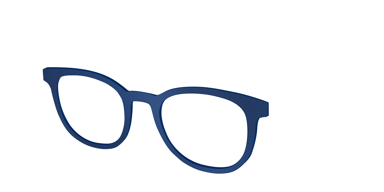 The Matte Navy - Angle Top Image - Pair Eyewear