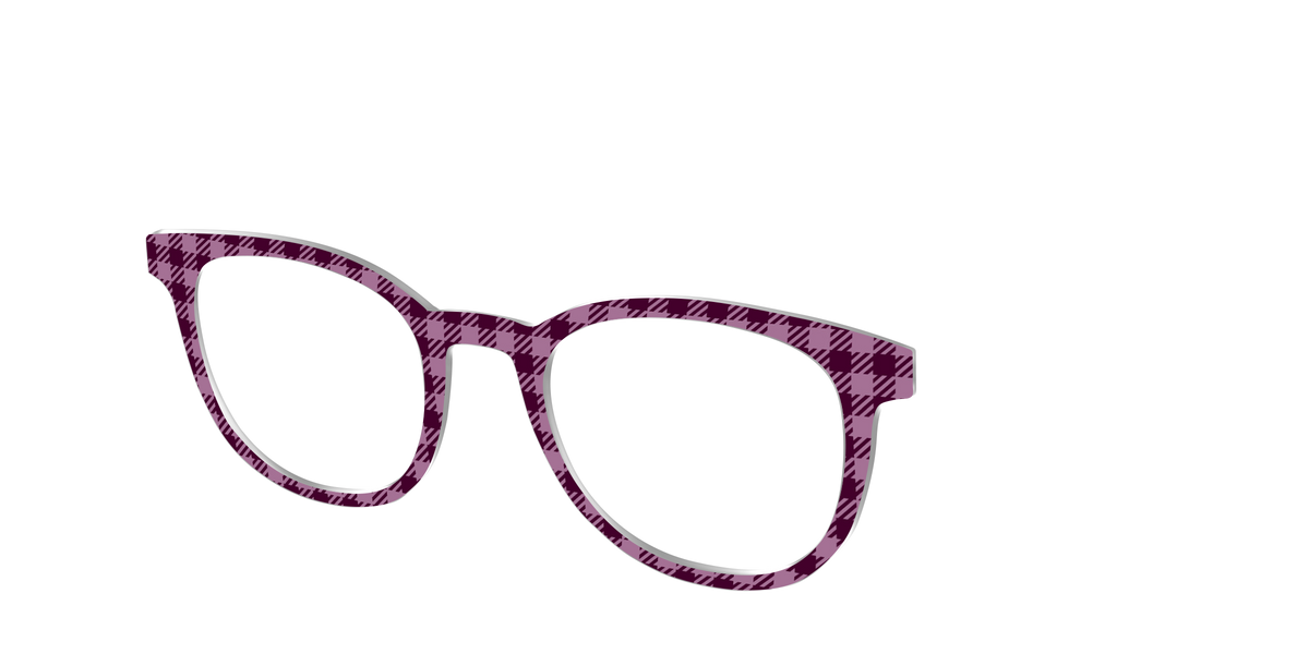 The Merlot Gingham - Angle Top Image - Pair Eyewear