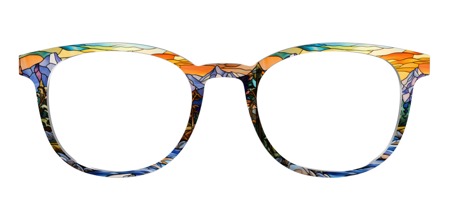The Mountainscape Stained Glass - Front Top Image - Pair Eyewear