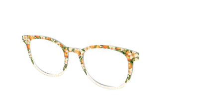 The Orange Blossom Glitter Crystal - Angle Top Thumbnail - Pair Eyewear