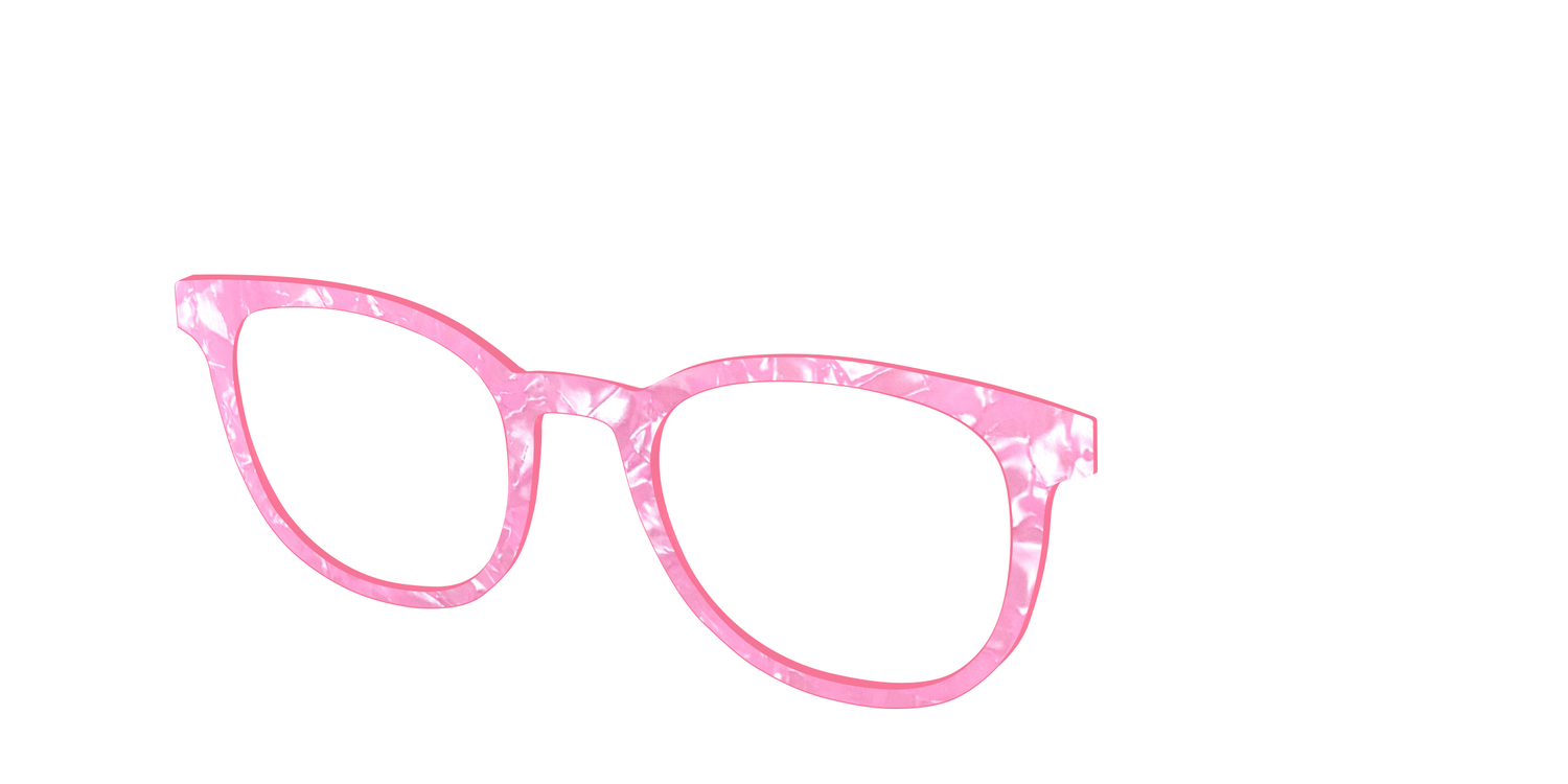 The Pink Tourmaline Pearl Marble - Angle Top Image - Pair Eyewear
