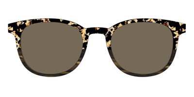 The Polarized Caramel Tortoise Horn Split Sun Top - Front Top Thumbnail - Pair Eyewear